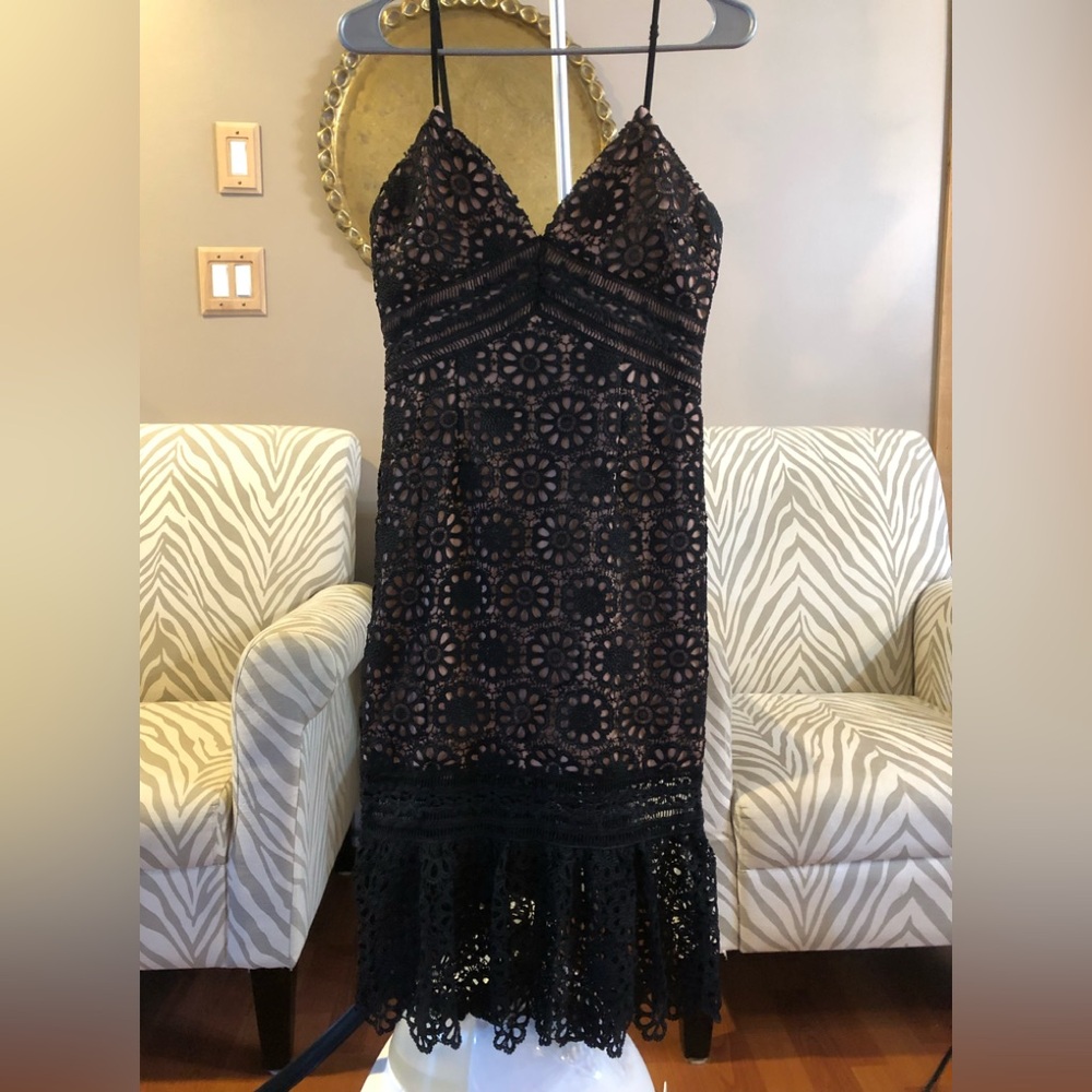 Elegant Black Lace Dress
